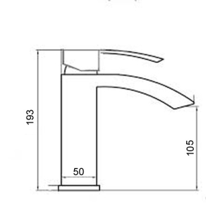 Bateria umywalkowa Rea Enzo High stojąca chrom 3