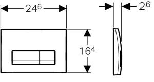 Przycisk spłukujący Geberit Delta 51 do WC chrom mat (115.105.46.1) 2