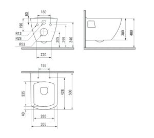 Miska WC Deante Anemon wisząca (CDZ 6WPW) 2