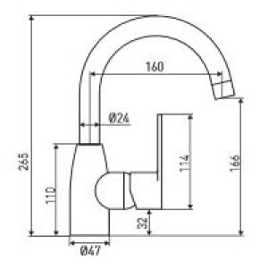 Bateria umywalkowa Ferro Algeo stojąca chrom (BAG2A) 2