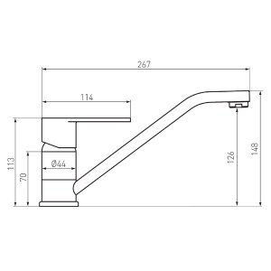 Bateria kuchenna Ferro Algeo stojąca chrom (BAG4A) 2