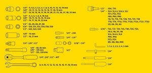 Zestaw narzędzi Topex Zestaw kluczy 219szt. (38D852) 6