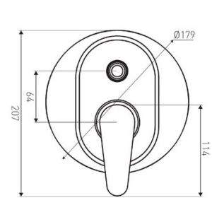 Bateria prysznicowa Ferro Algeo chrom (BAG7P) 3