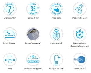 Zestaw prysznicowy Deante Anemon chrom  (NAC 09AP) 10