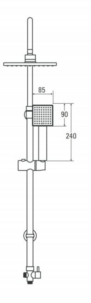 Zestaw prysznicowy Deante Floks z deszczownicą chrom (NAC 01FK) 3