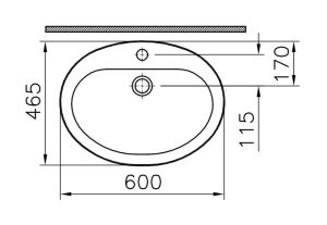 Umywalka VitrA Arkitekt 60cm (6030B003-0001) 2