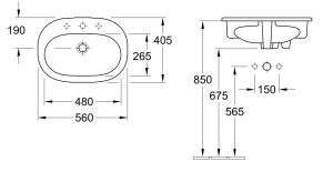 Umywalka Villeroy & Boch O.Novo 56cm (4161.56.01) 2