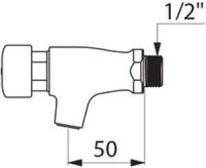 Bateria umywalkowa Delabie Tempostop ścienna chrom (746000) 2