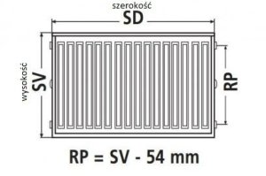Kermi Grzejnik Therm X2 Profil-V 33 600x900mm - FTV330600901R1K 3