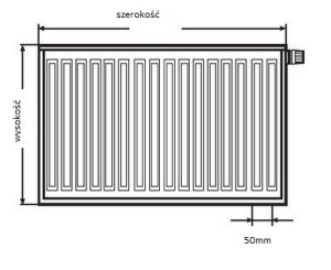 Kermi Grzejnik Therm X2 Profil-V 22 600x1100mm lewy FTV220601101L1K 3