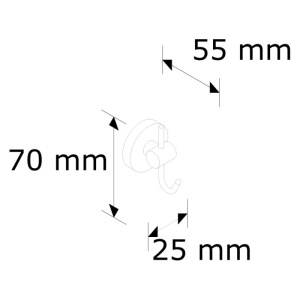Merida Uchwyt 1-hakowy 5.2 cmcm chrom  (MHW22K) 2