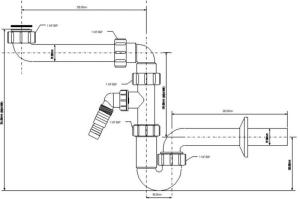 Syfon McAlpine Syfon rurowy pojedynczy 1,5" (HC7HC13) 2