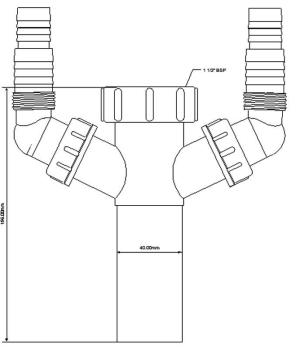 Syfon McAlpine Podłączenie do pralki i zmywarki 6/4" x 40mm (HC14) 2
