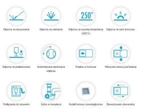 Zlewozmywak Deante Zlewozmywak 1-komorowy Rapido z ociekaczem alabaster ZQK A113 4