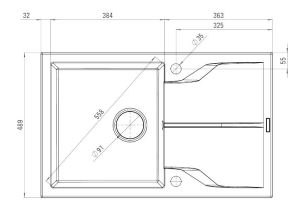 Zlewozmywak Deante Zlewozmywak 1-komorowy z ociekaczem Andante grafitowy metalik ZQN G113 2