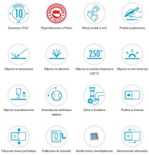 Zlewozmywak Deante Zlewozmywak 1-komorowy z ociekaczem Andante grafitowy metalik ZQN G113 4