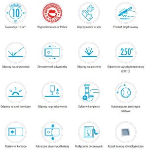 Zlewozmywak Deante Zlewozmywak 1-komorowy z krótkim ociekaczem Andante szary metalik ZQN S11A 4