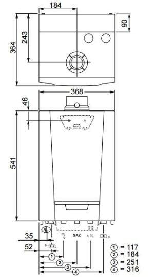 Piec gazowy De Dietrich Kocioł dwufunkcyjny MCR3 PLUS 24/28 MI - 7625585A 3