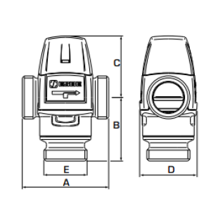 ESBE Zawór mieszający termostatyczny 3/4" gwint zewnętrzny - 31100600 2