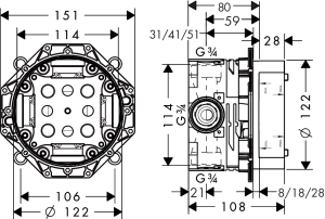 Hansgrohe Zestaw podstawowy iBox universal (01800180) 2