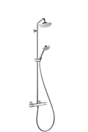 Zestaw prysznicowy Hansgrohe Croma z deszczownicą z baterią termostatyczną chrom (27135000) 1