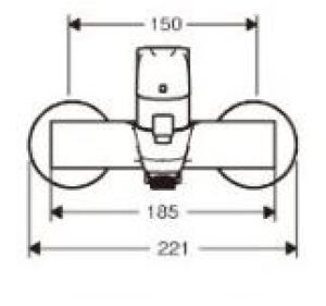 Bateria wannowa Hansgrohe Focus ścienne chrom (31940000) 4