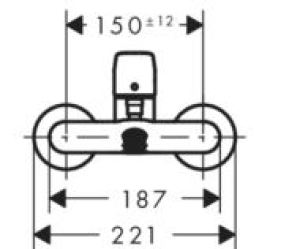 Bateria wannowa Hansgrohe Logis ścienne chrom (71400000) 3