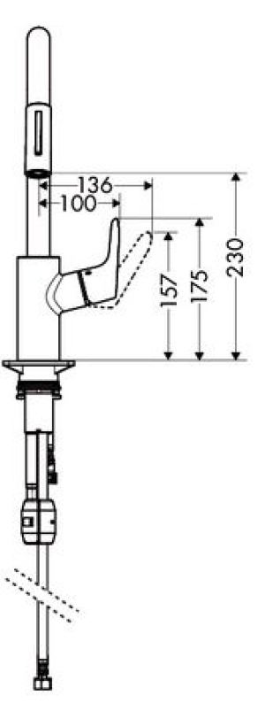 Bateria kuchenna Hansgrohe Focus stojąca chrom (31815000) 4