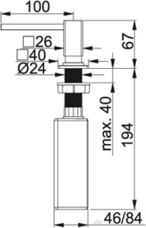 Franke Dozownik CENTINOX chrom - 119.0176.057 2