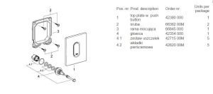 Przycisk spłukujący Grohe Arena Cosmopolitan do pisuaru chrom połysk (38857000) 3