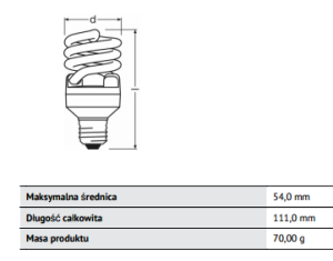 Świetlówka kompaktowa Osram Dulux Star Mini Twist E27 20W (4008321606013) 2