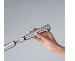 Bateria kuchenna Kludi Tangenta stojąca stal szlachetna szczotkowana (44991F875) 4