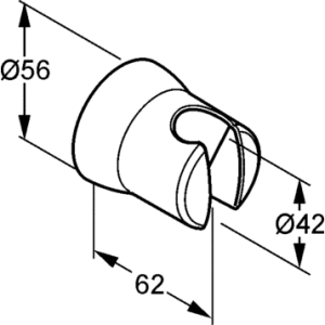 Kludi Uchwyt punktowy Sirena chrom (6305005-00) 2