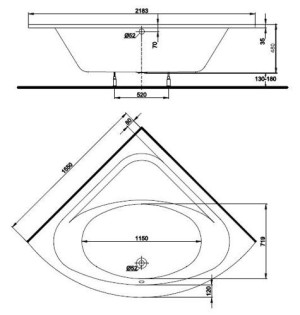 Wanna Koło Family narożna symetryczna 155 x 155cm (XWN0755) 2