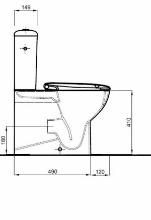 Zestaw kompaktowy WC Koło Style 64 cm cm biały (L29020000) 4