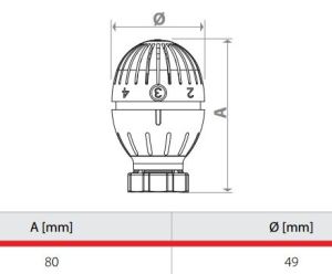 Giacomini Głowica termostatyczna z czujnikiem cieczowym - R470HX001 2