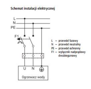 Przepływowy podgrzewacz wody Red Podgrzewacz wody PERFECT 4500 podumywalkowy 4,5kW - R301302003 5