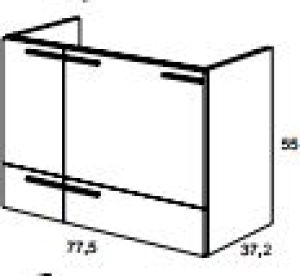Royo Szafka podumywalkowa Spazio 77,5cm szary (16598) 2