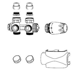 Heimeier Zestaw termostatyczny MultilLux 4 biały (9690-27.000) 3