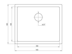 Zlewozmywak Deante Komora podblatowa Corda alabaster ZQA A10C 2