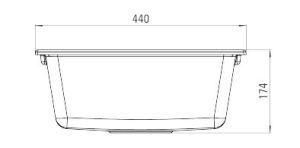 Zlewozmywak Deante  1 komorowy Zorba bez ociekacza szary metalik ZQZ S103 2