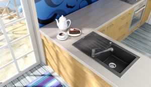 Zlewozmywak Deante Zlewozmywak 1-komorowy Zorba z ociekaczem szary metalik (ZQZ S113) 6