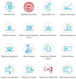 Zlewozmywak Deante Zlewozmywak 1 komorowy Zorba z krótkim ociekaczem szary metalik ZQZ S11A 4