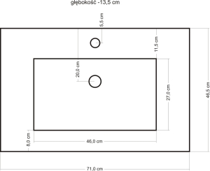 Umywalka Rea Dafne 71cm (REA4) 2