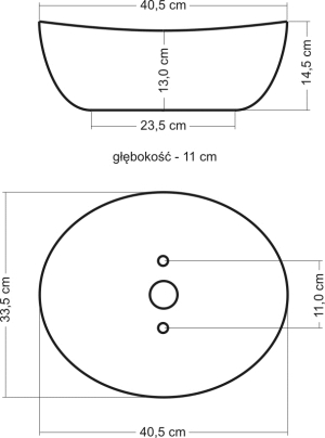 Umywalka Rea Sofia 40,5cm 4