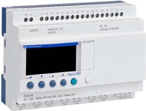 Schneider Modułowy przekaźnik inteligentny RTC LCD 24VDC 16 wejść 10 wyjść SR3B261BD 1