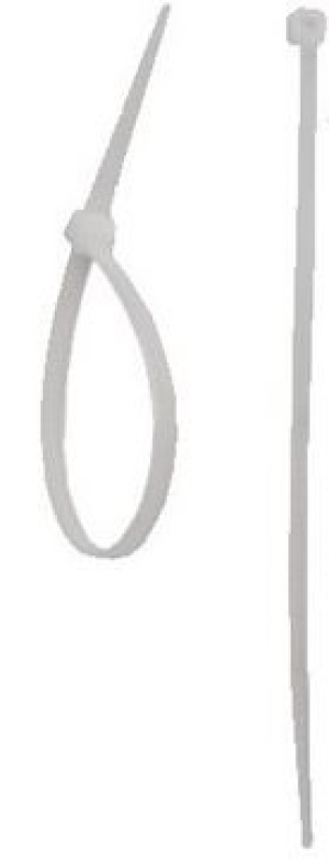Dedra Opaski zaciskowe nylonowe 2,5x200mm białe 100szt. - 11B25202 1