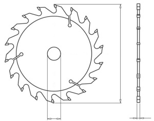 Dedra Piła tarczowa 255x30mm 40z. z węglikiem spiekanym - H25540 3