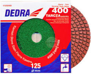 Dedra Dysk polerski 125mm ziarno 400 elastyczny diamentowy - H12G0400 2