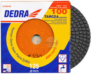 Dedra Dysk polerski 125mm ziarno 100 elastyczny diamentowy (H12G0100) 2
